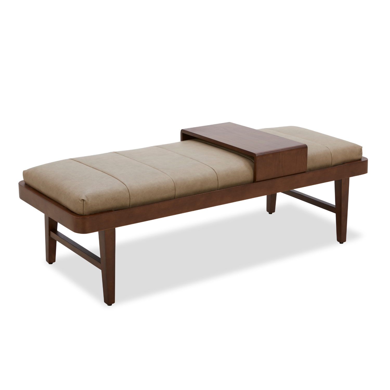 Charlestown Bench - Cobblestone Leather