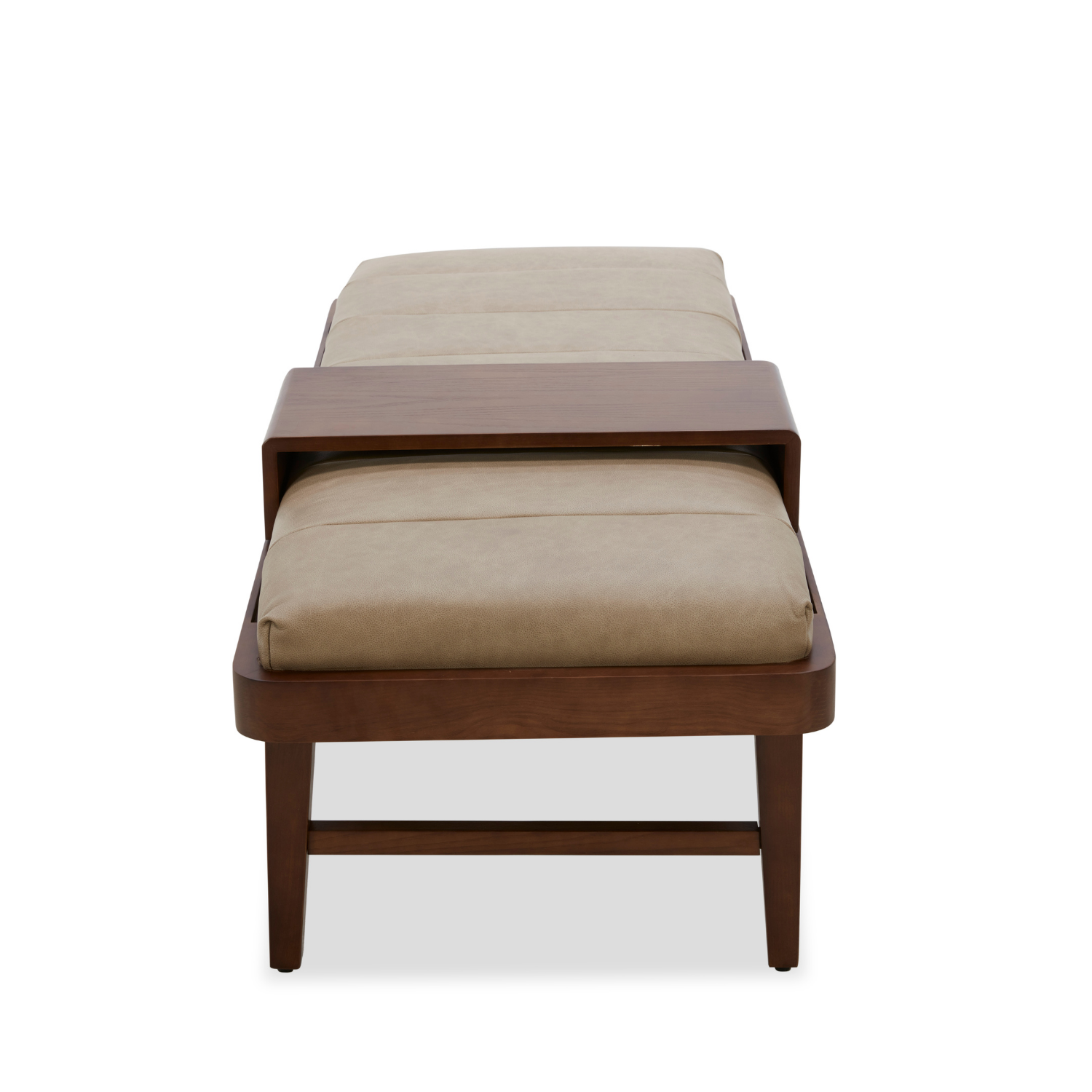 Charlestown Bench - Cobblestone Leather