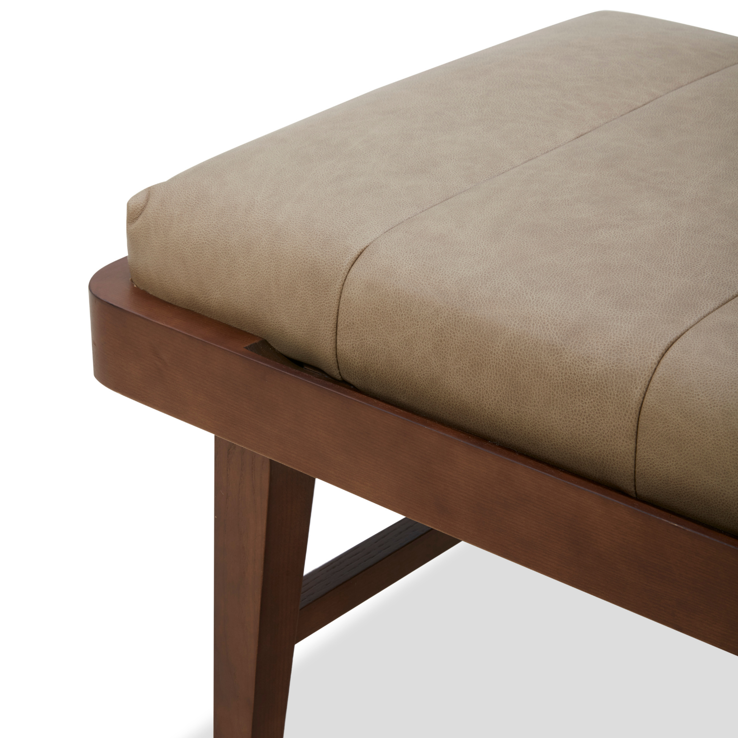 Charlestown Bench - Cobblestone Leather