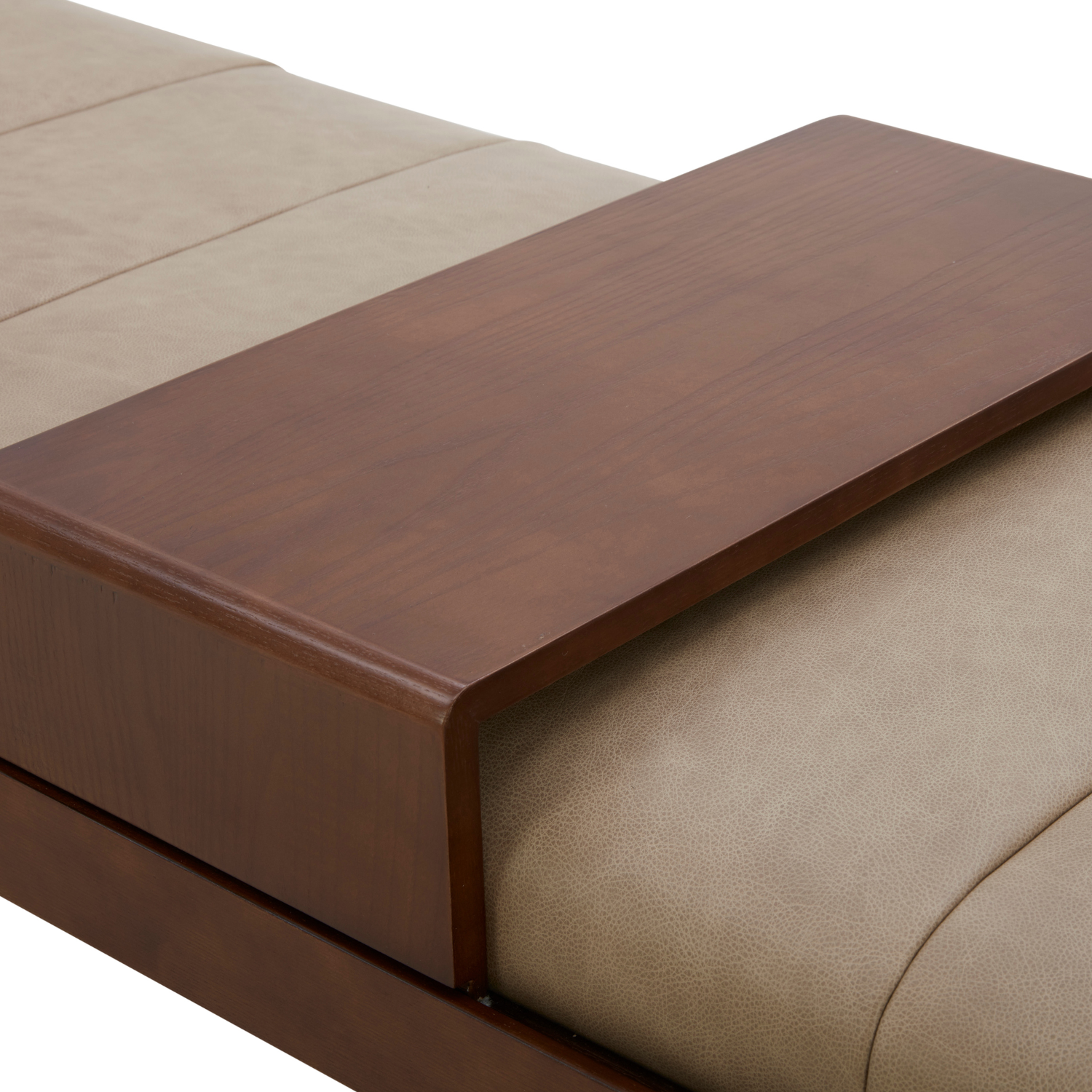 Charlestown Bench - Cobblestone Leather