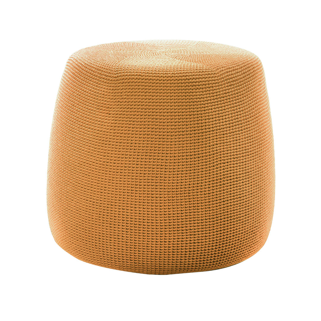 Crochet Outdoor Pouf - Gold