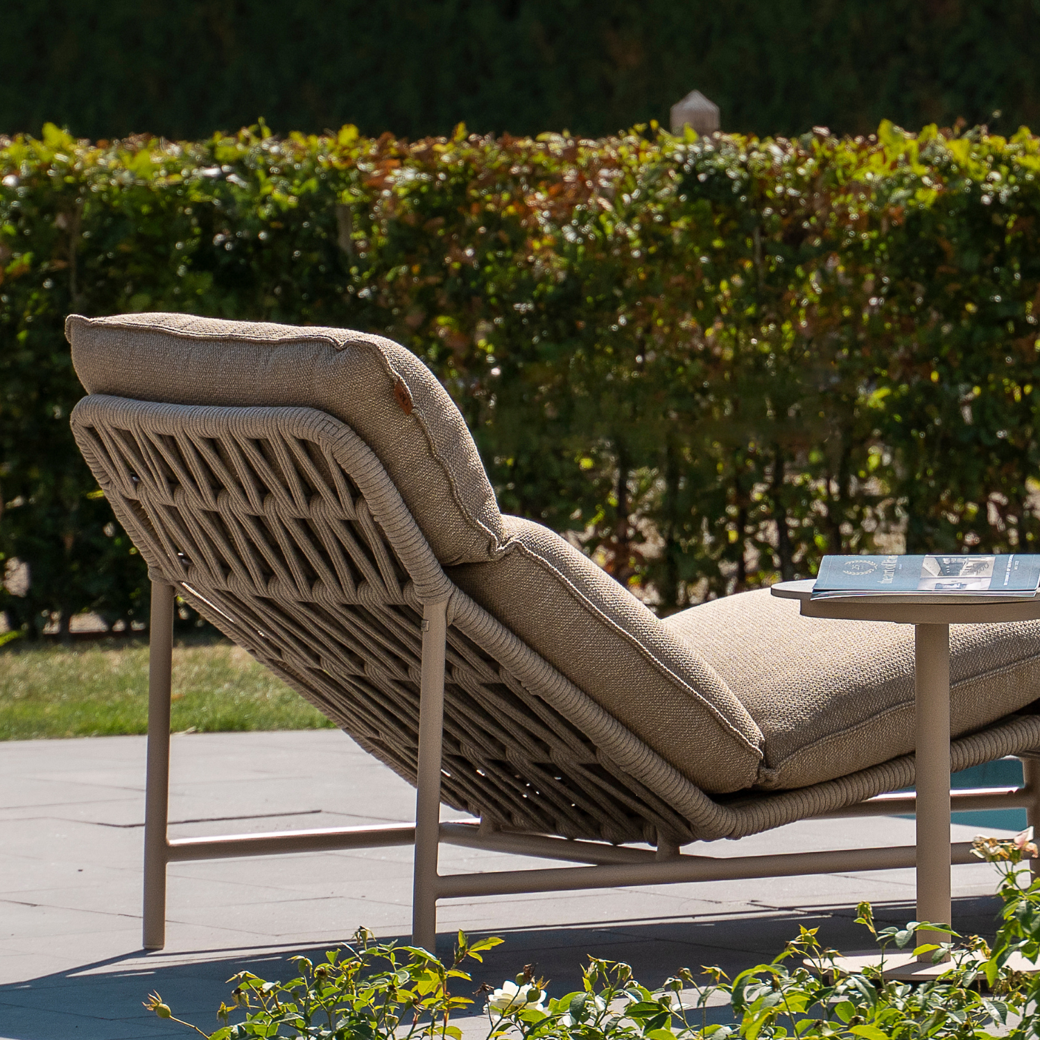 Rosseau Rope Sun Lounger - Latte