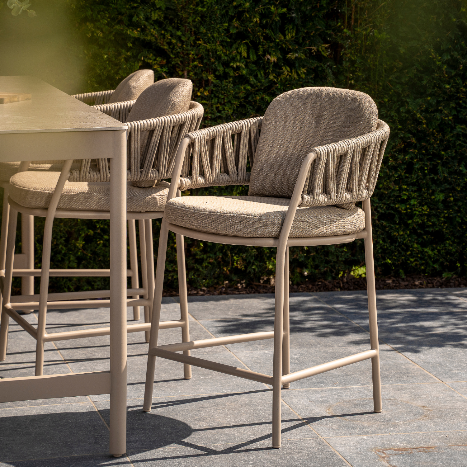 Rosseau Rope Counter Stool - Latte