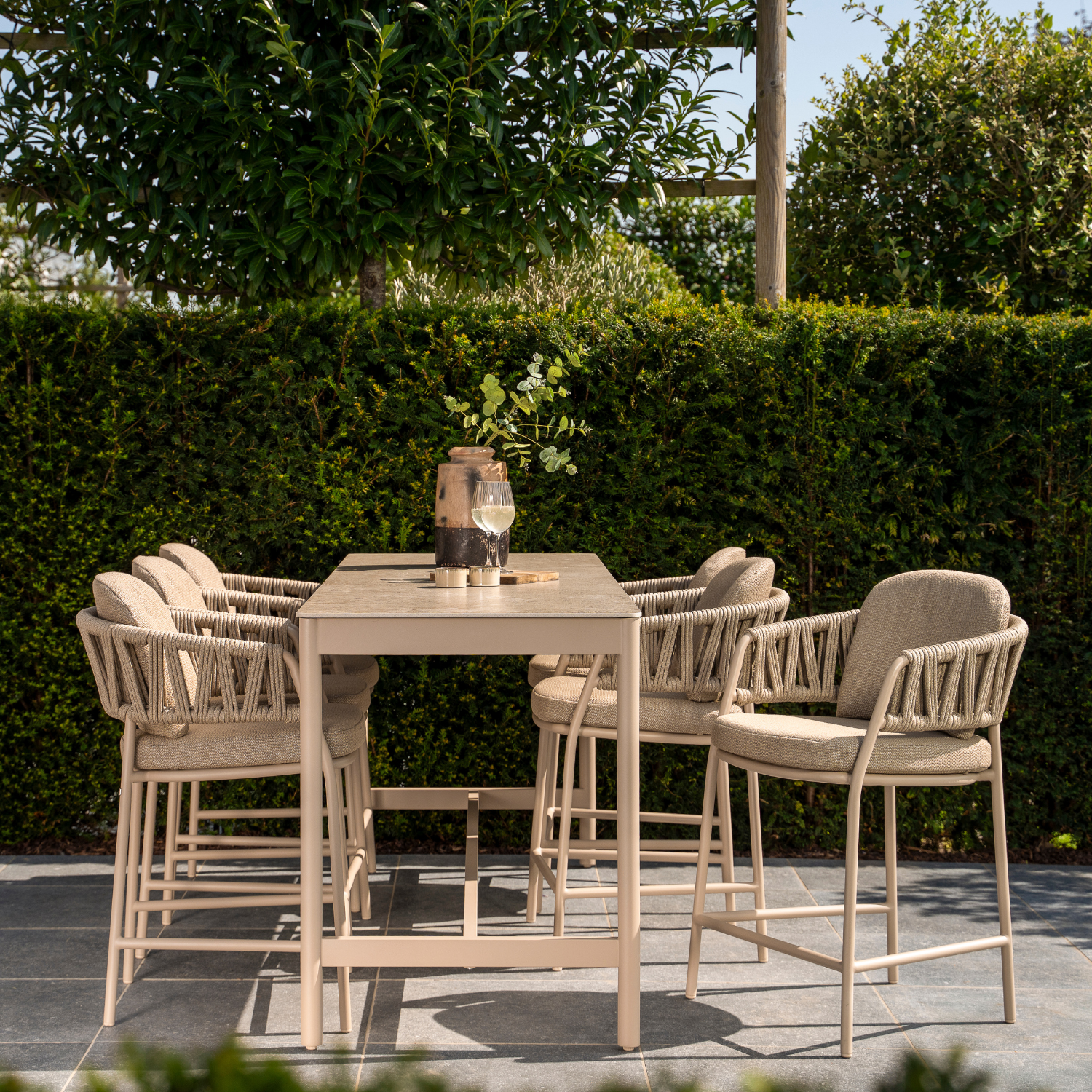 Rosseau Rope Counter Stool - Latte