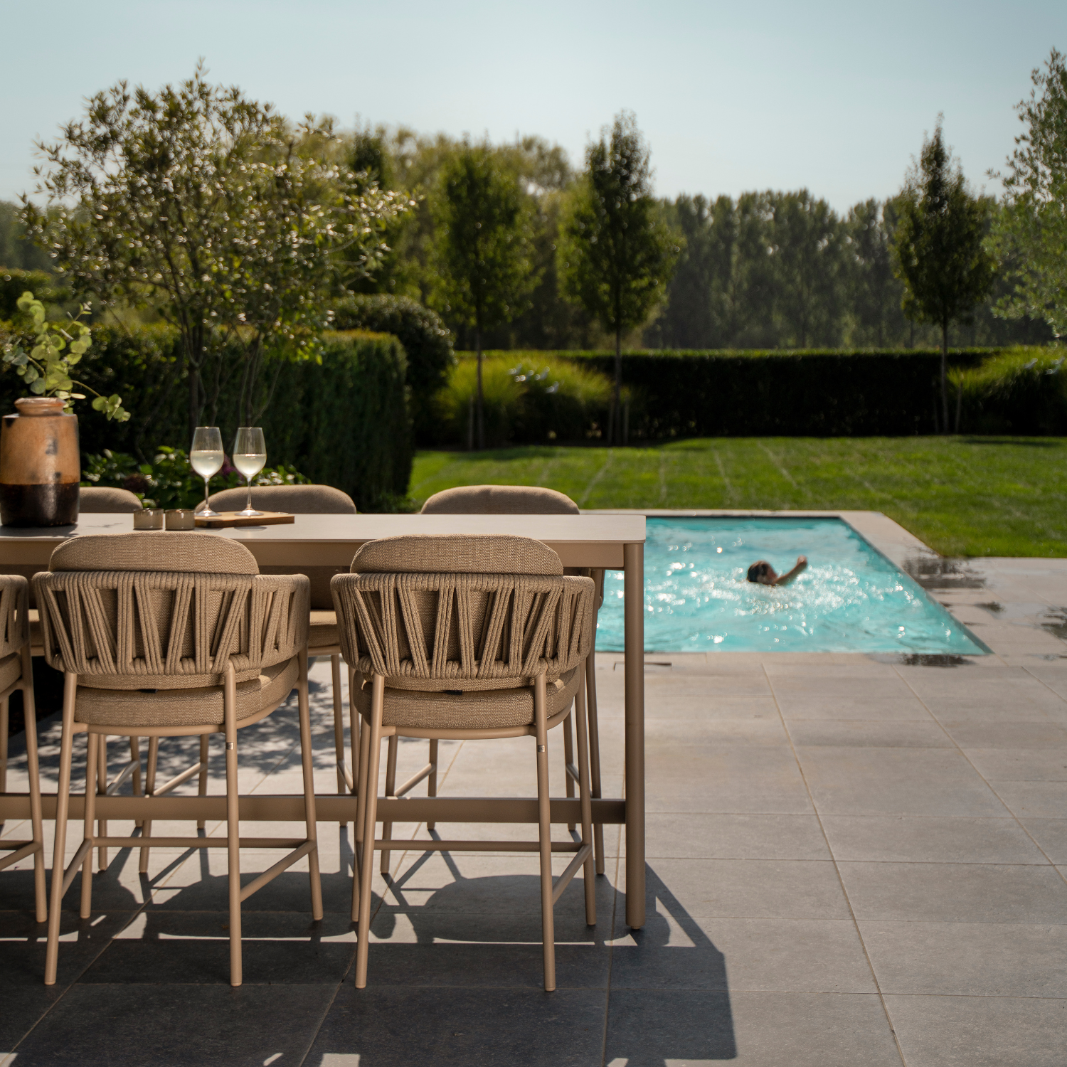 Rosseau Rope Counter Stool - Latte