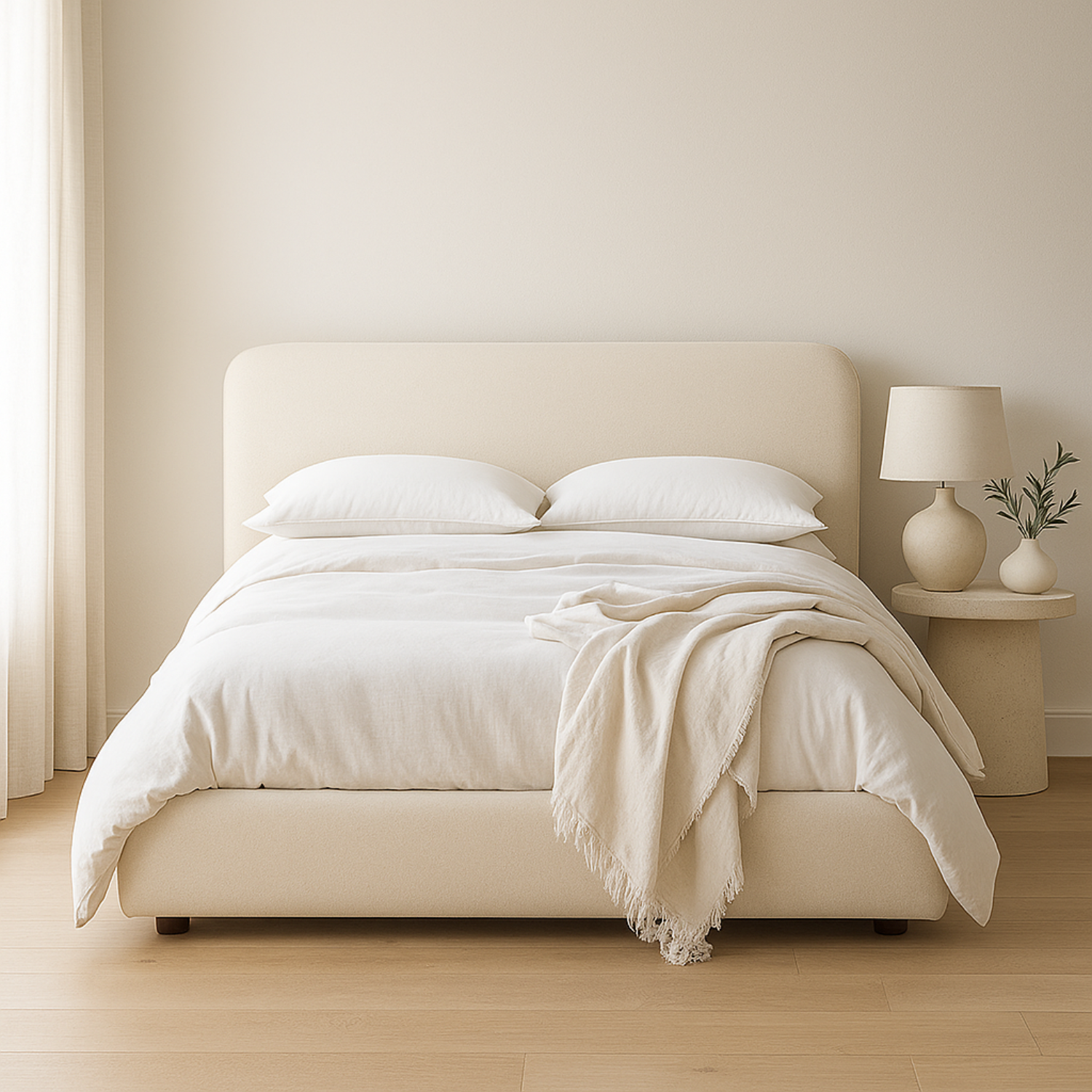 Broadview Platform Bed - Linen Weave