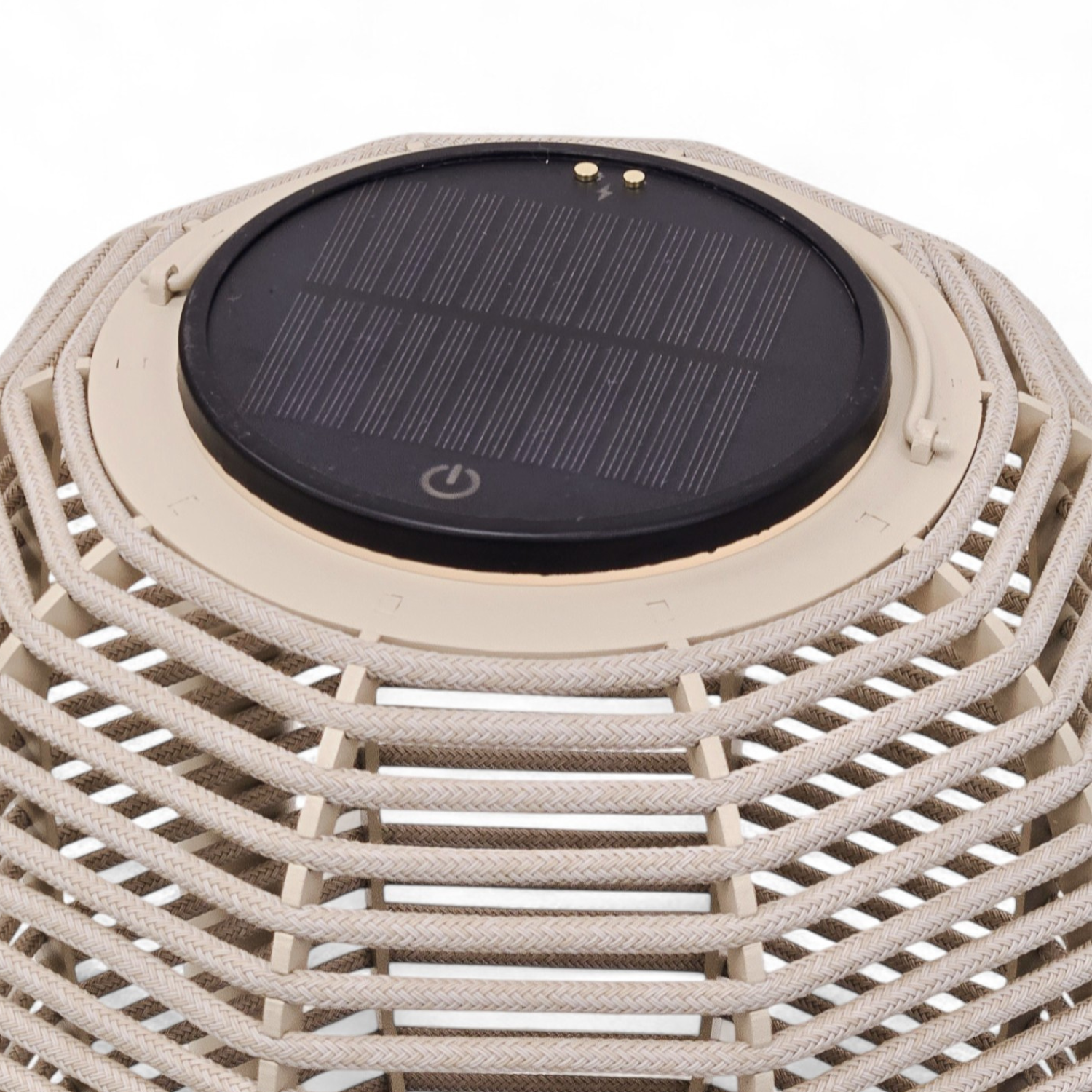 Hudson Solar Lantern - Stone Taupe