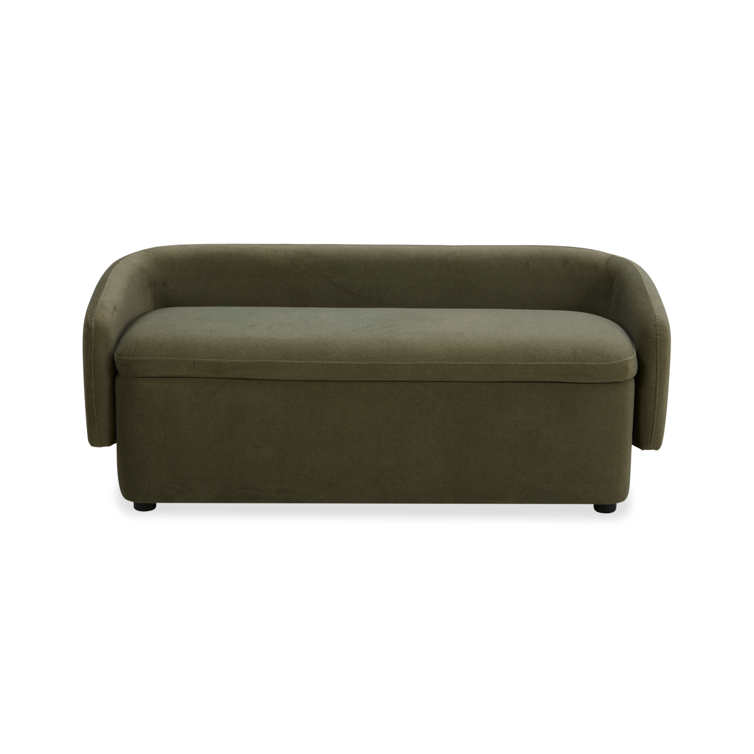Capri Storage Bench - Forest Green Matte Velvet