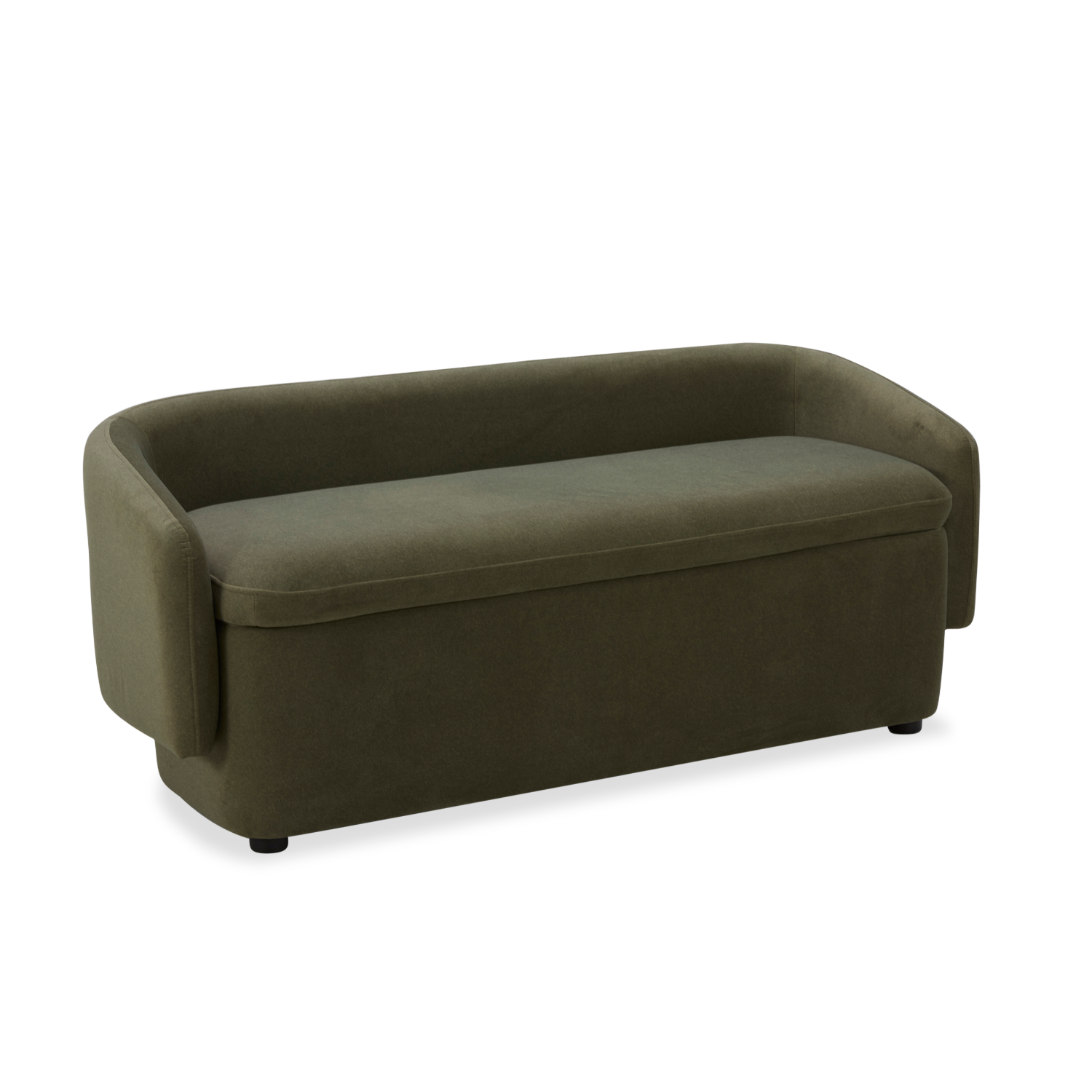 Capri Storage Bench - Forest Green Matte Velvet