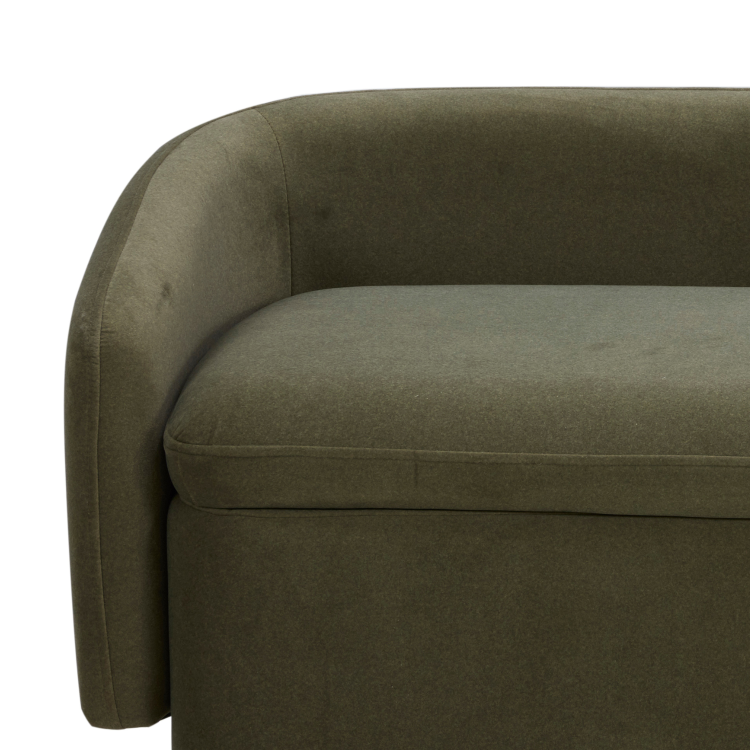 Capri Storage Bench - Forest Green Matte Velvet