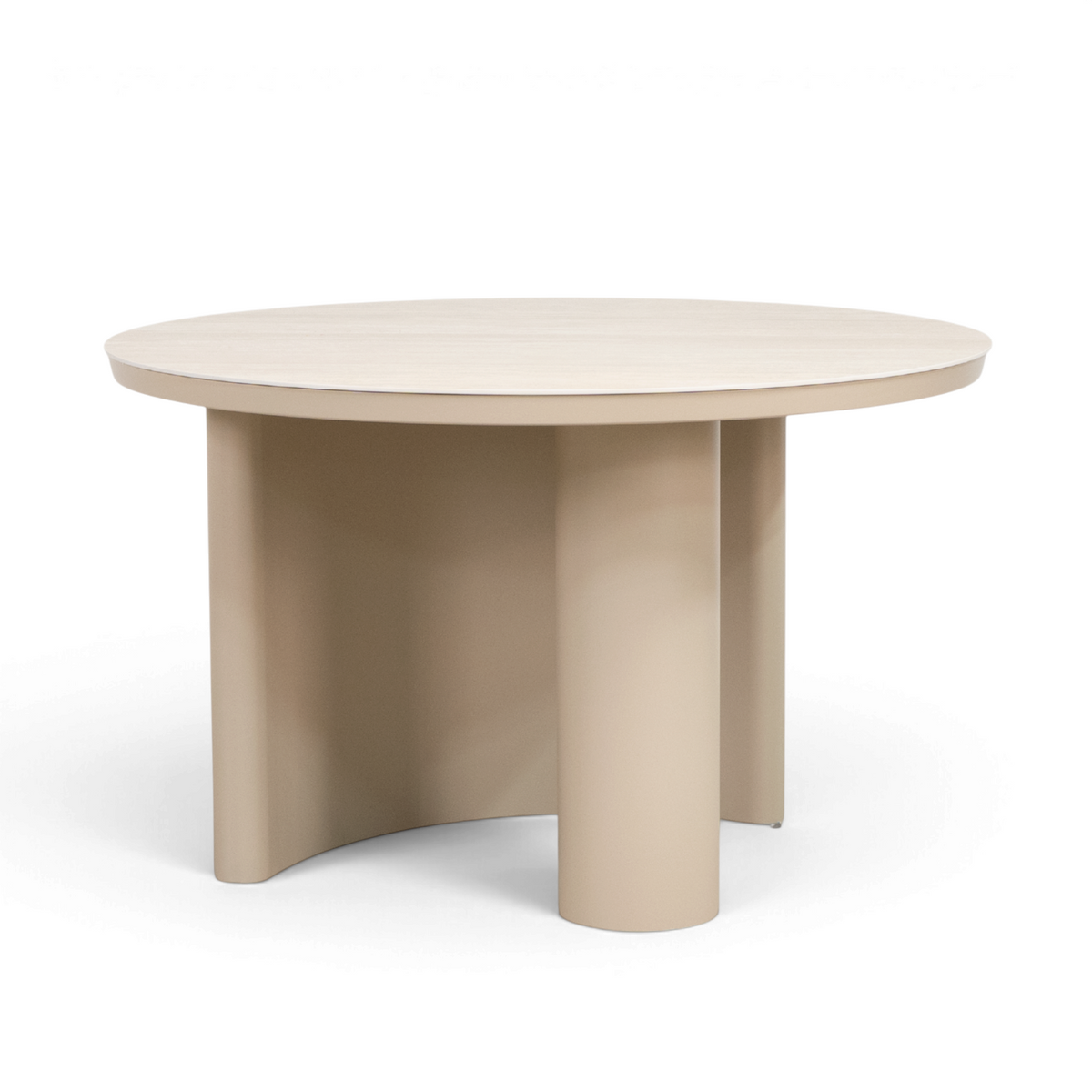 Sable Ceramic 47" Round Dining Table - Stone Taupe