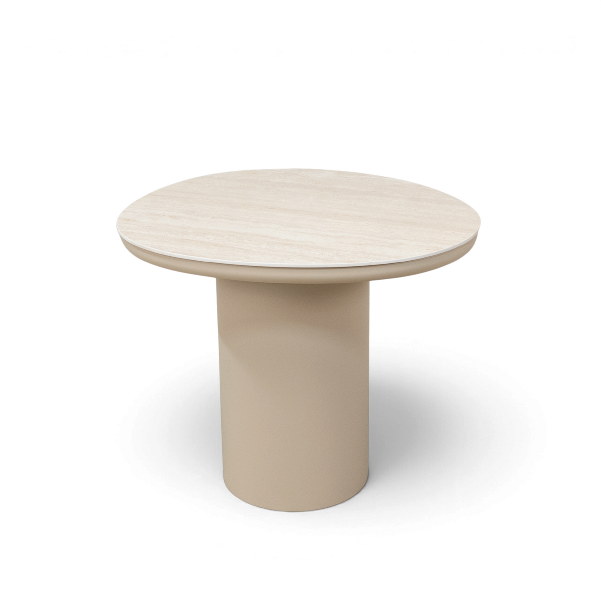 Sable Ceramic End Table - Stone Taupe