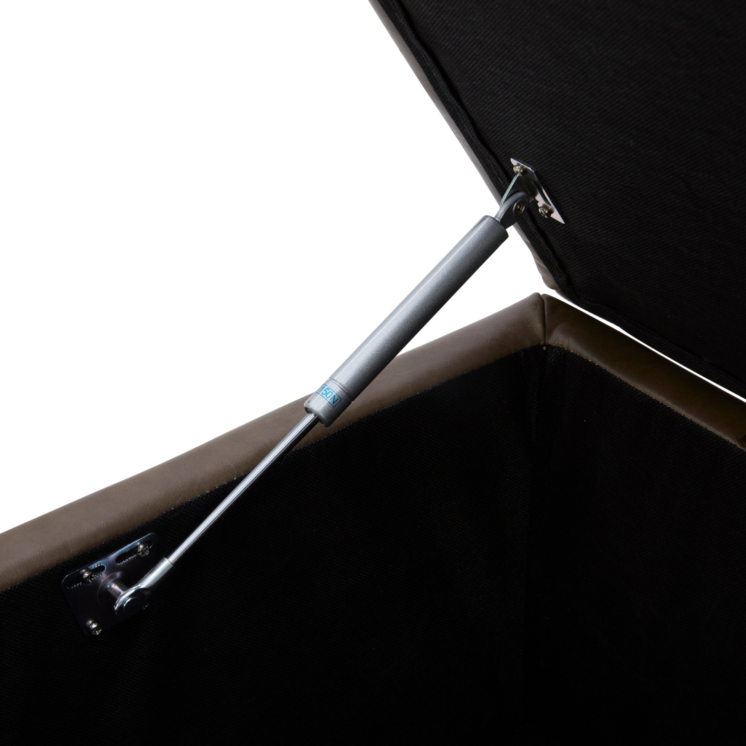 Broadview Storage Bench - Concord Pewter Leather