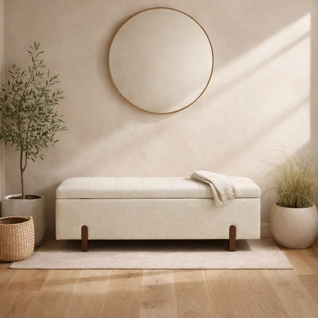 Broadview Storage Bench - Tasmin Linen