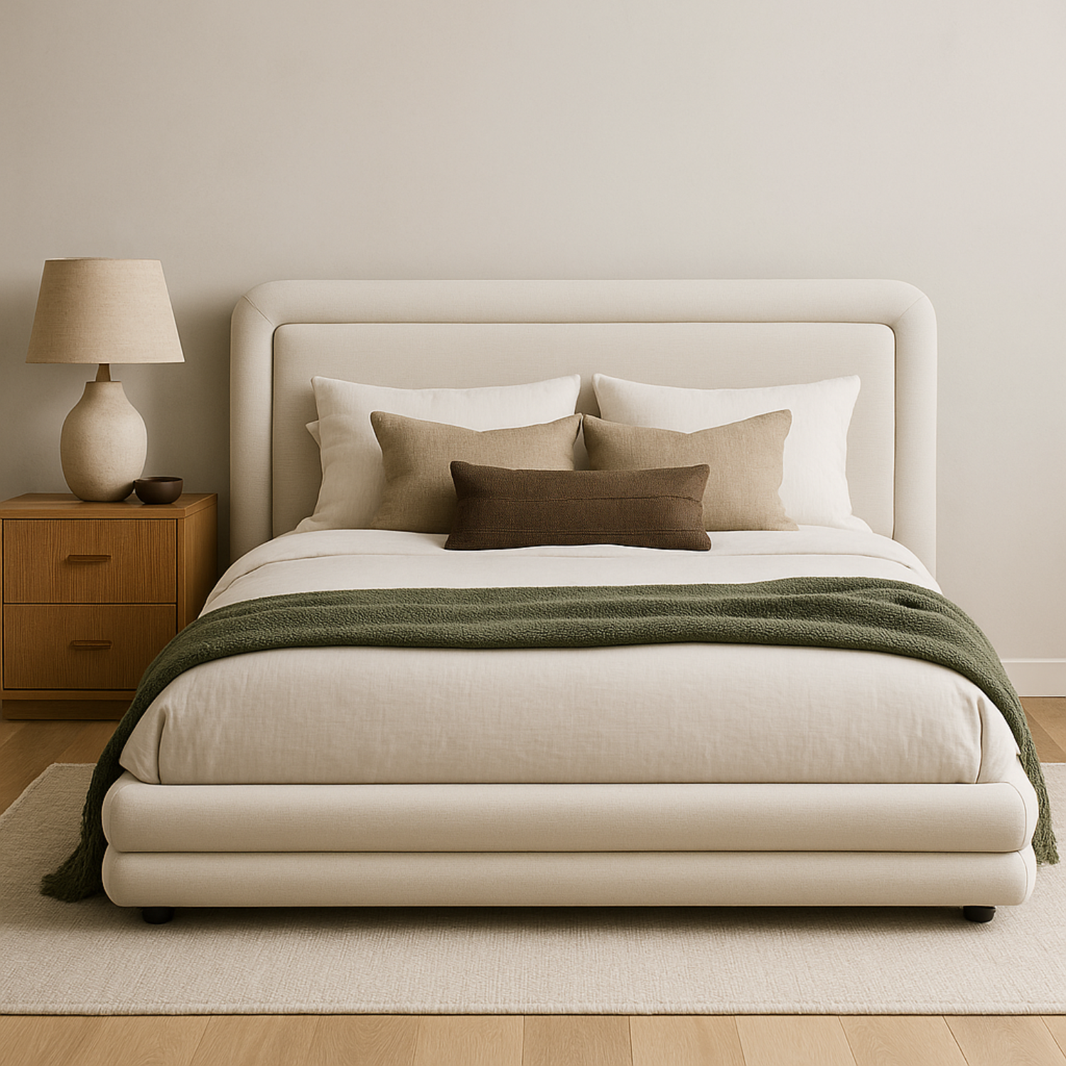 Dawson Upholstered Platform Bed - Crypton® Nomad Snow