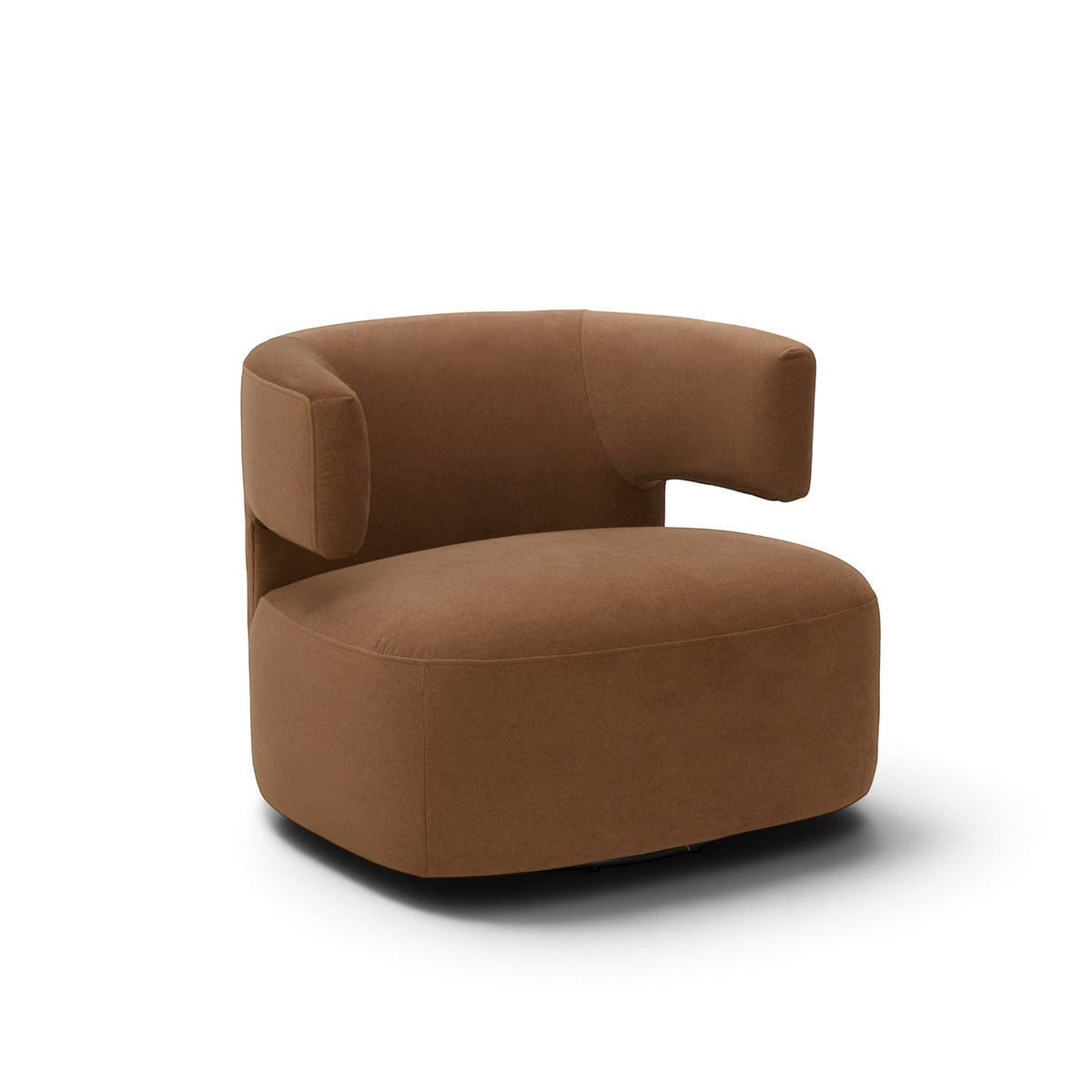 Champlain Swivel Lounge Chair - Tawny Matte Velvet