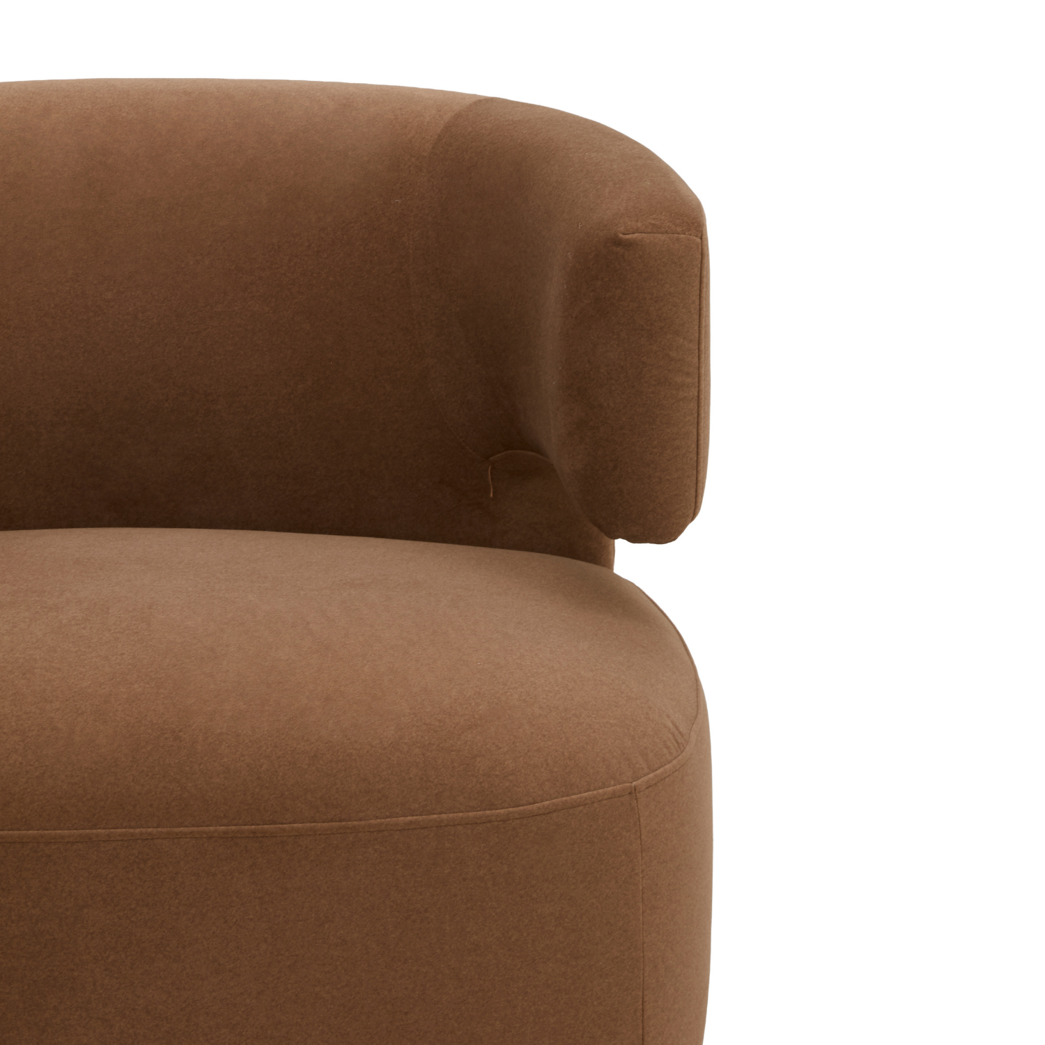 Champlain Swivel Lounge Chair - Tawny Matte Velvet