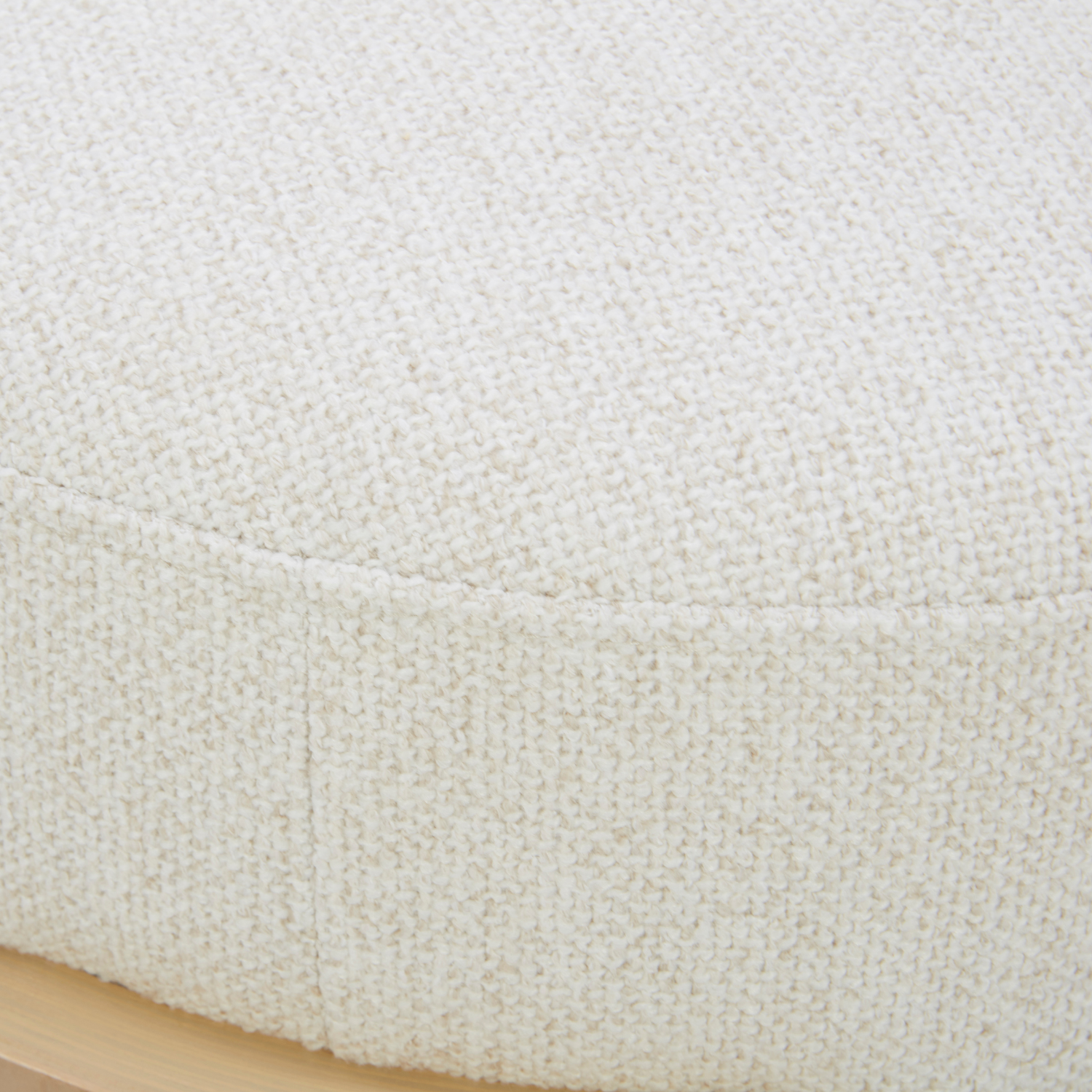 Porter Stool w/ Natural Wood Base - Linen Weave