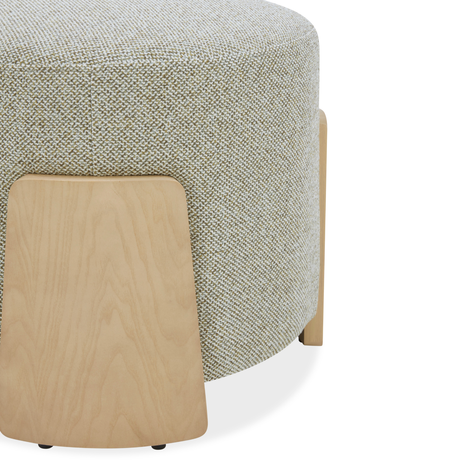 Porter Stool w/ Natural Wood Base - Moss Weave