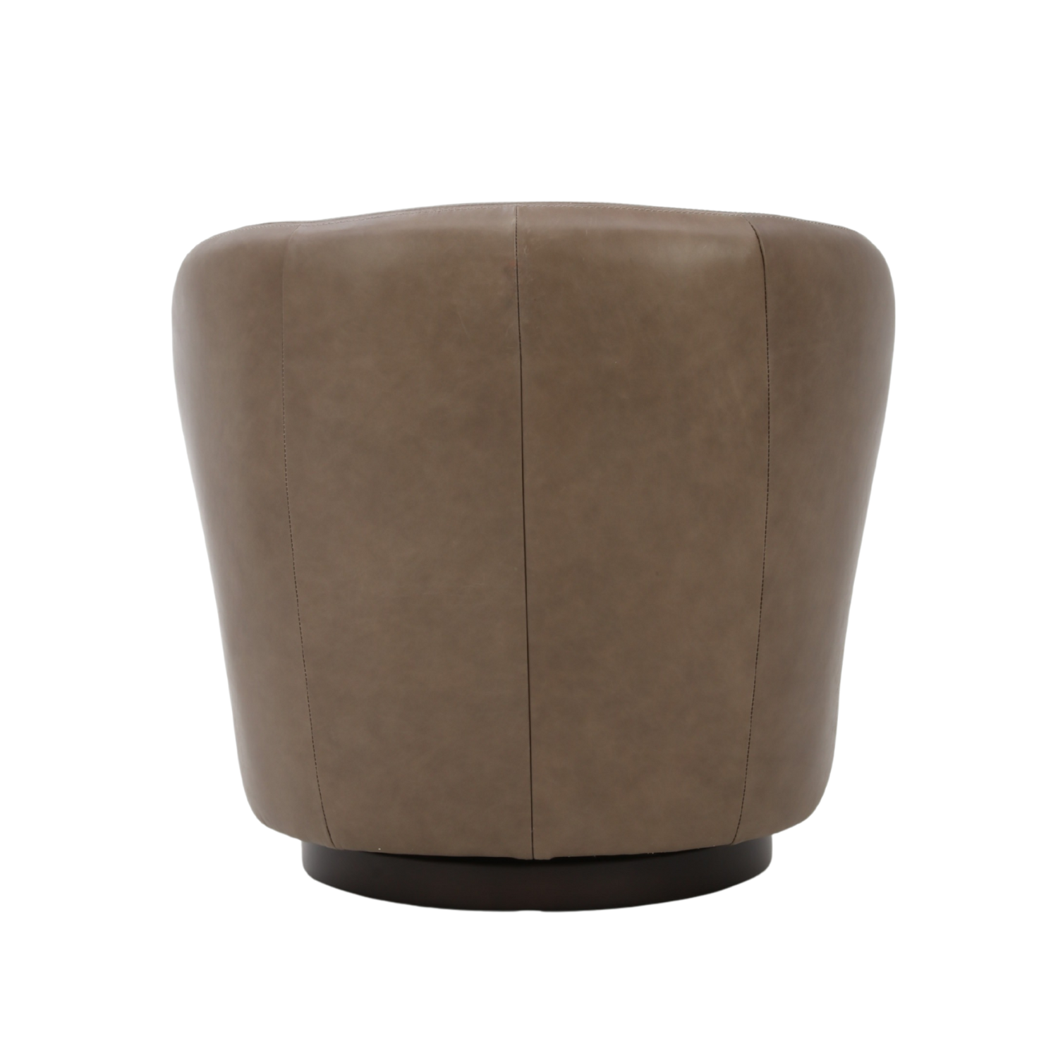 Hygge Swivel Lounge Chair - Concord Pewter Leather