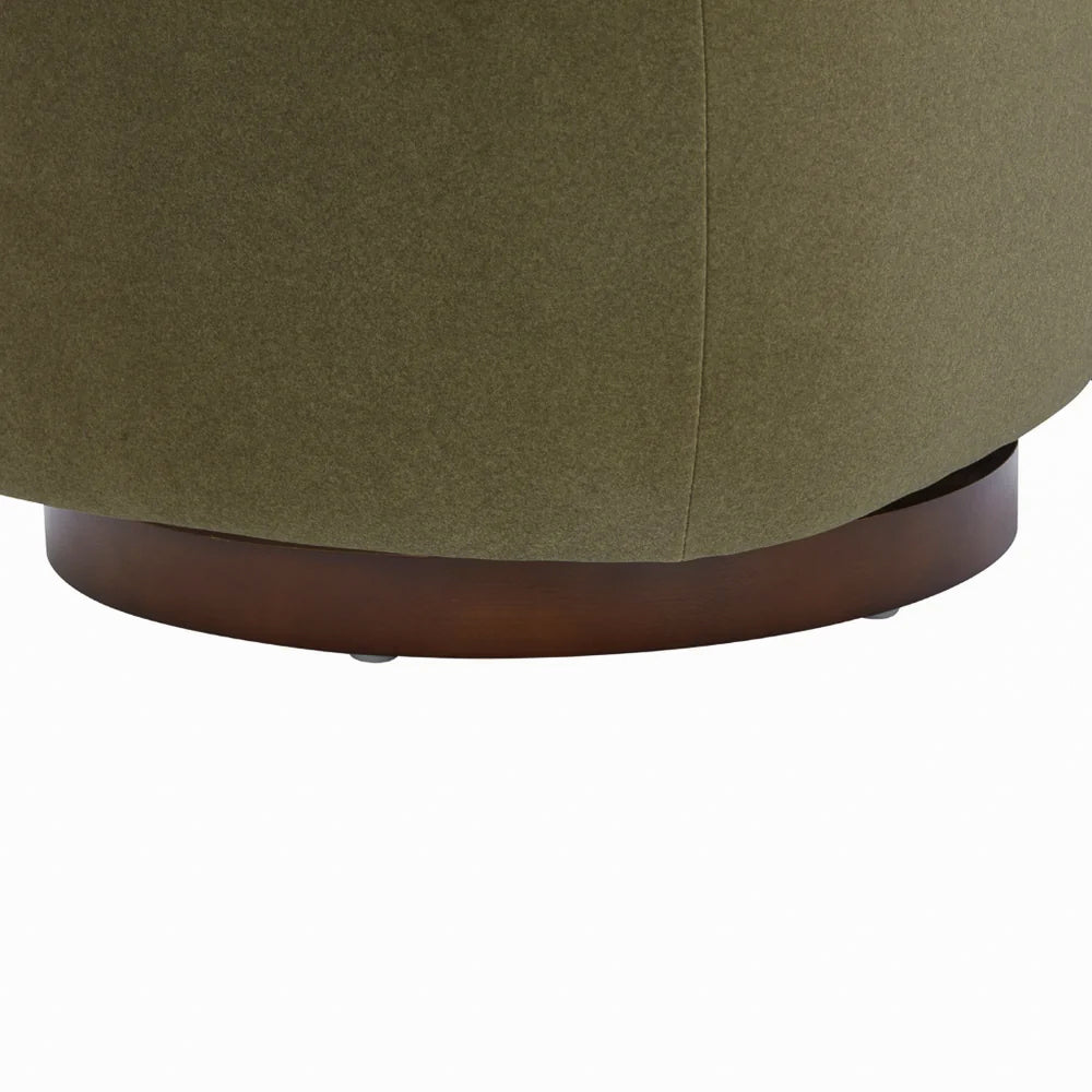 Hygge Swivel Lounge Chair - Forest green Matte Velvet