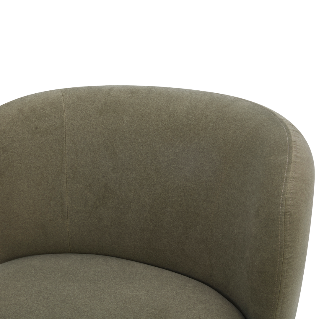 Hygge Swivel Lounge Chair - Forest green Matte Velvet