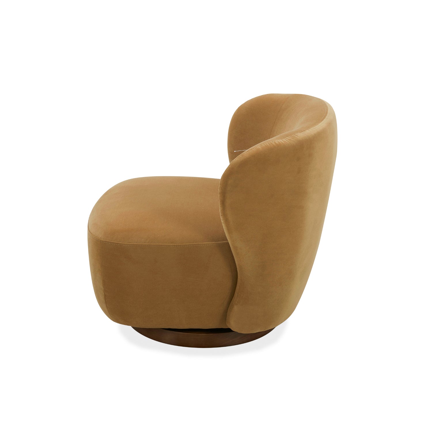 Hygge Swivel Lounge Chair - Ochre Velvet