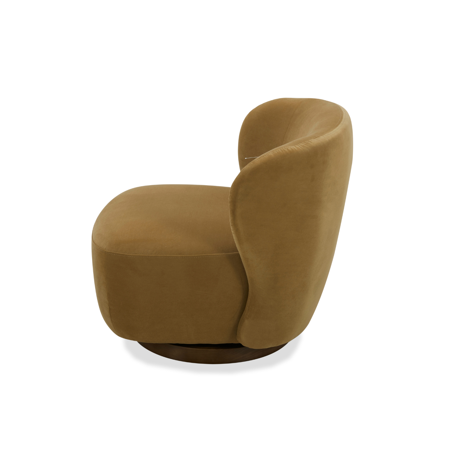 Hygge Swivel Lounge Chair - Ochre Velvet