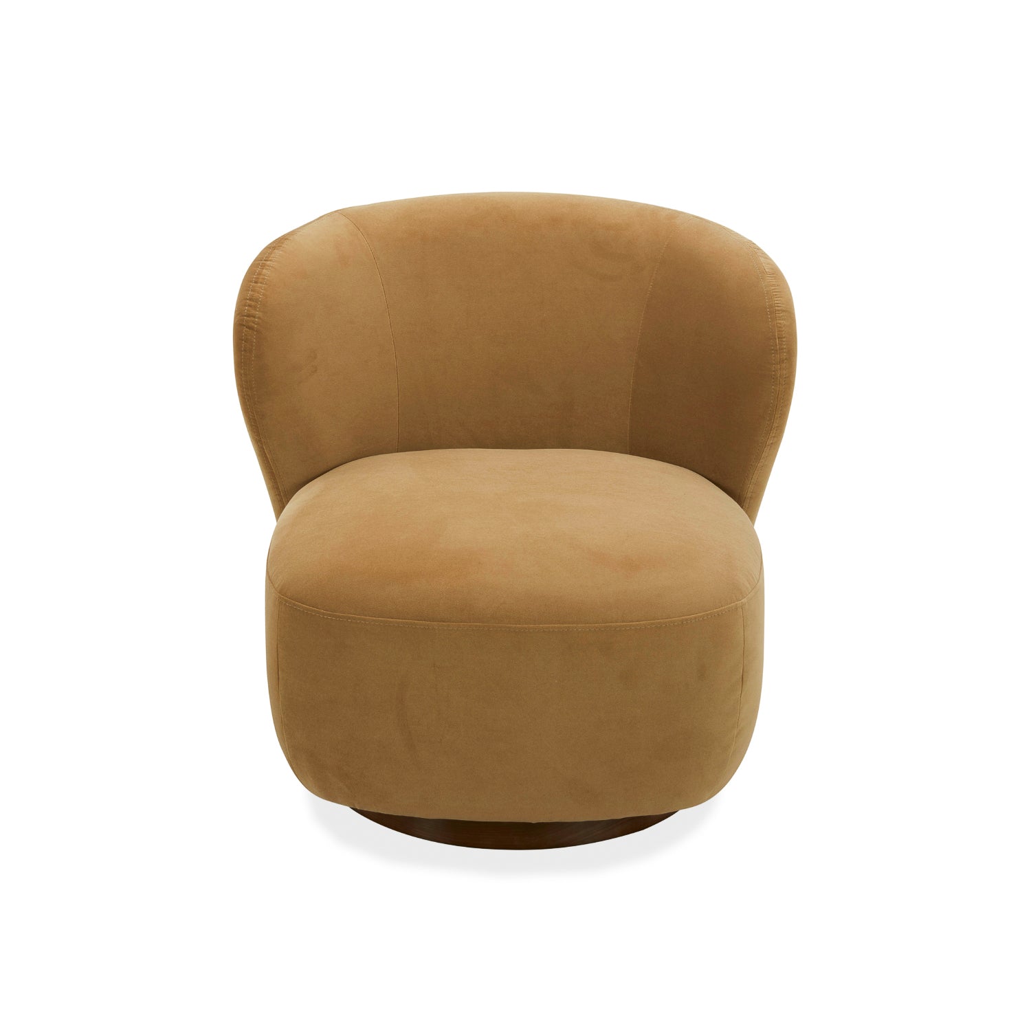 Hygge Swivel Lounge Chair - Ochre Velvet