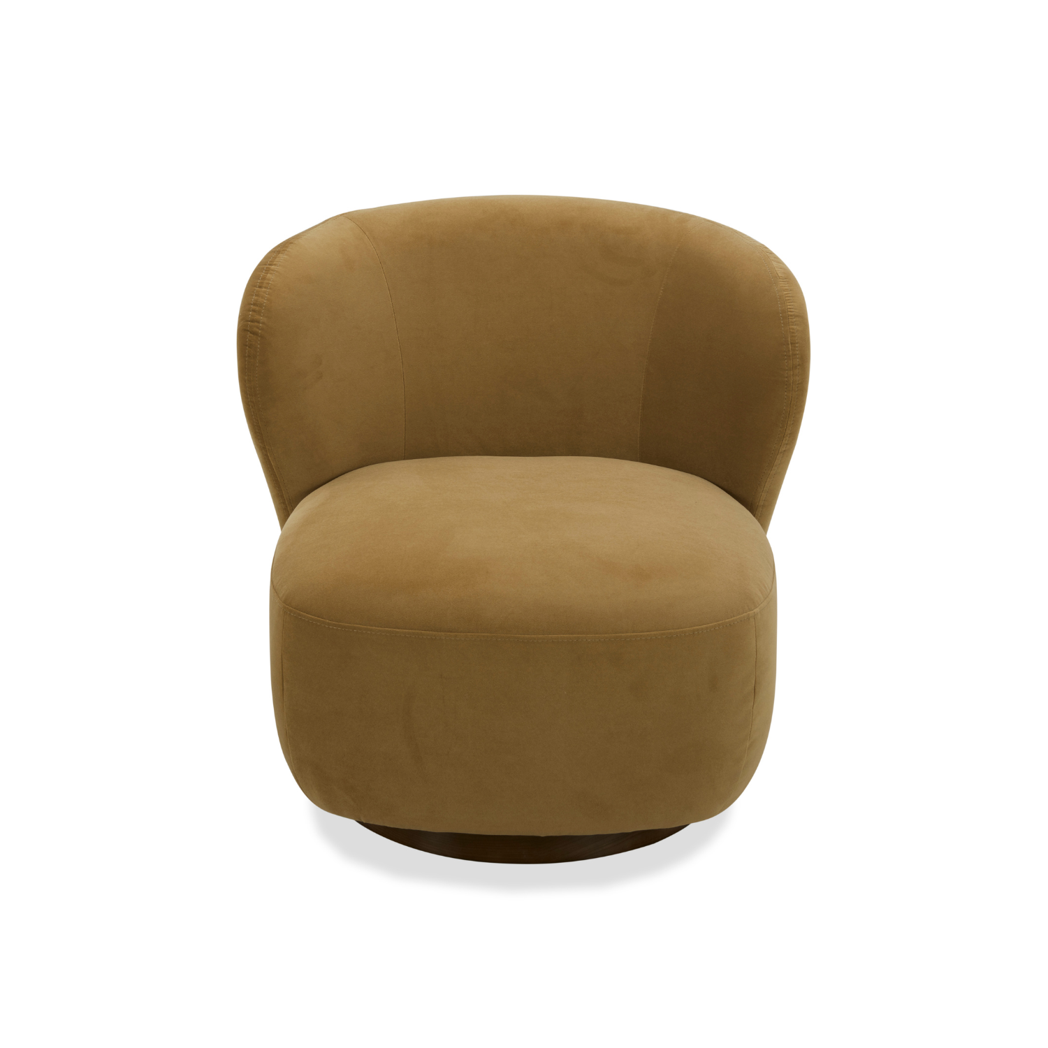 Hygge Swivel Lounge Chair - Ochre Velvet
