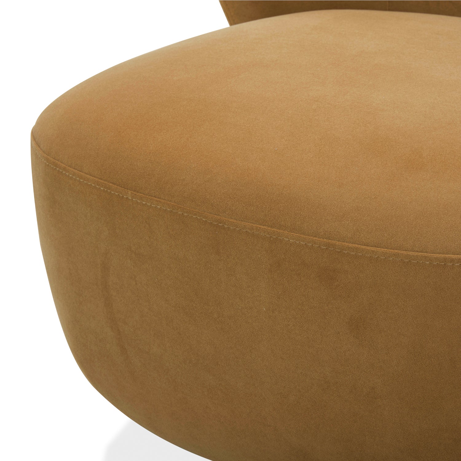 Hygge Swivel Lounge Chair - Ochre Velvet