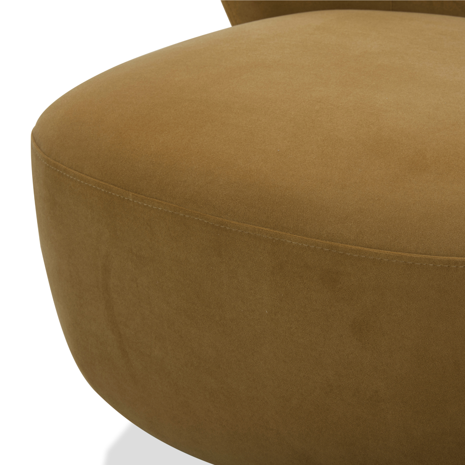 Hygge Swivel Lounge Chair - Ochre Velvet