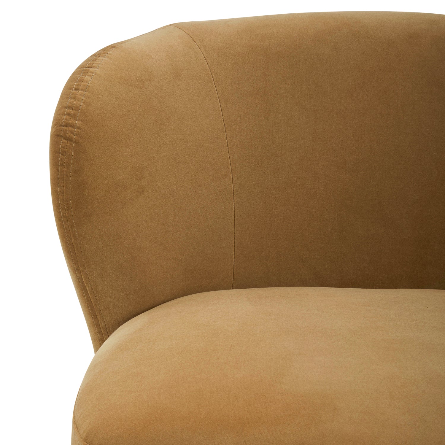Hygge Swivel Lounge Chair - Ochre Velvet