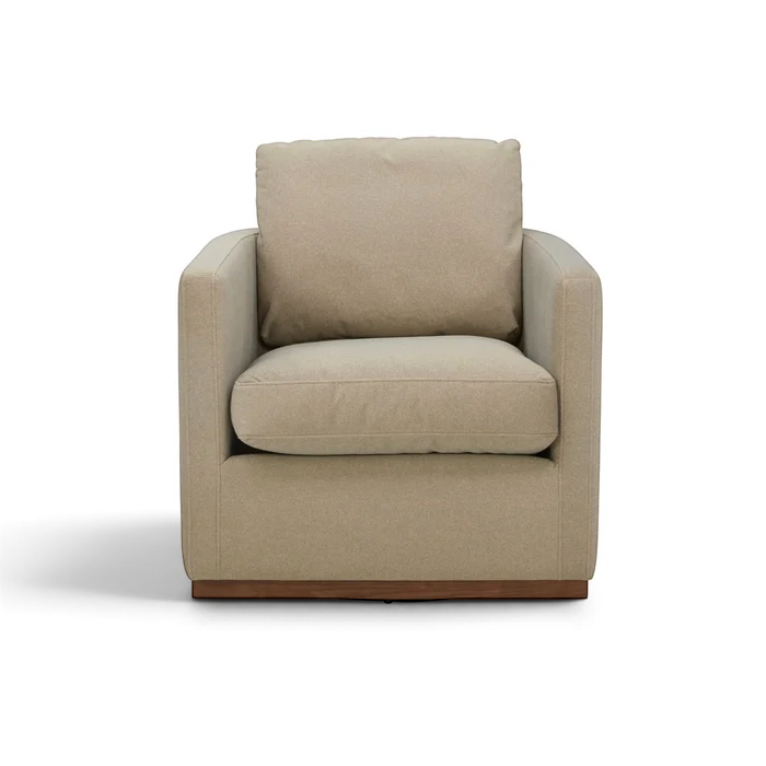 Bellwood Swivel Lounge Chair - Sand Matte Velvet