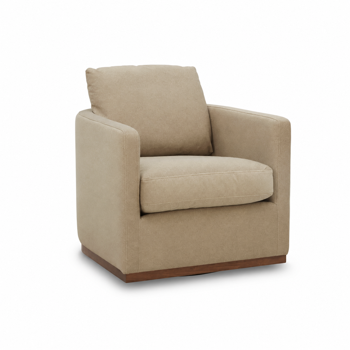 Bellwood Swivel Lounge Chair - Sand Matte Velvet