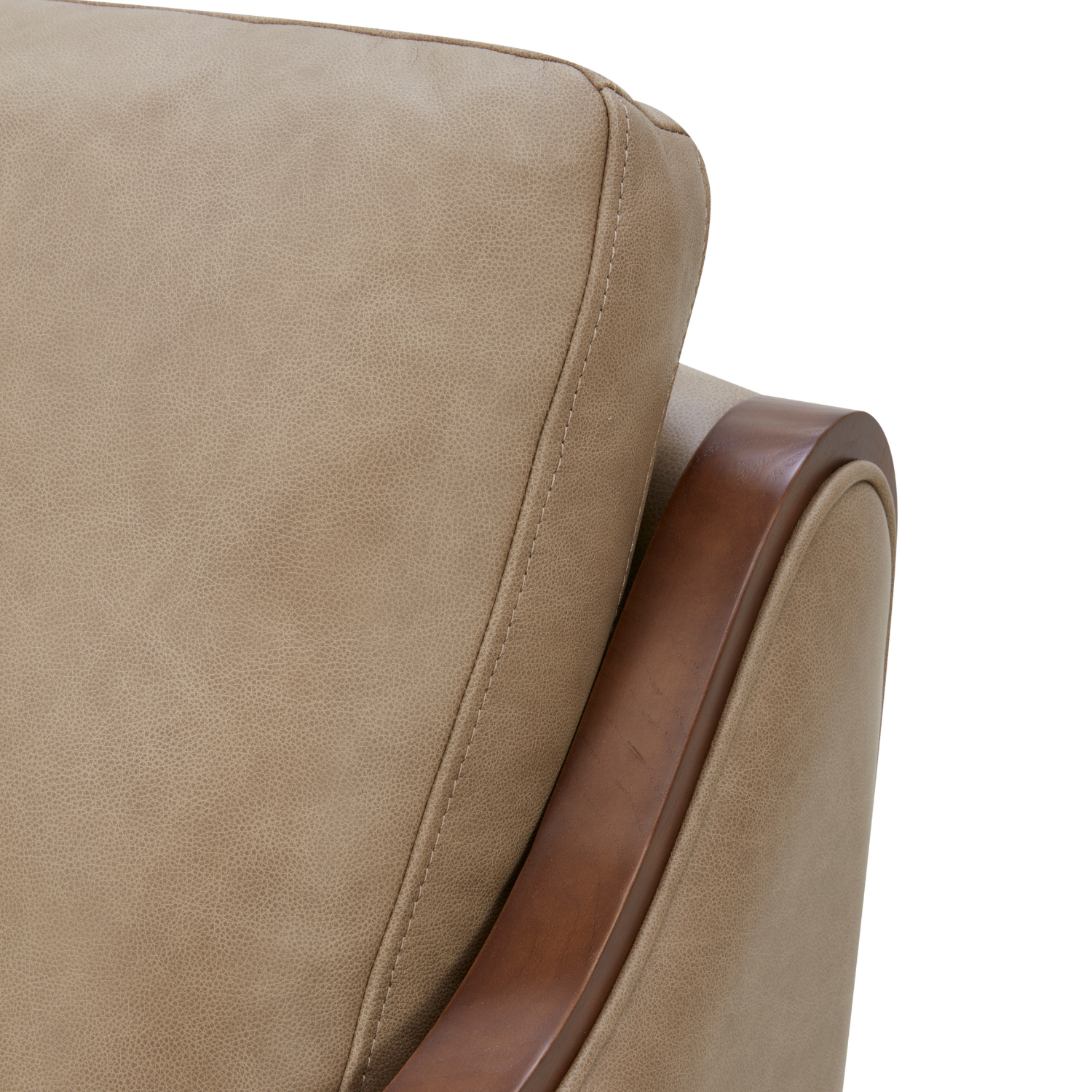 Capri Swivel Arm Chair - Cobblestone Leather