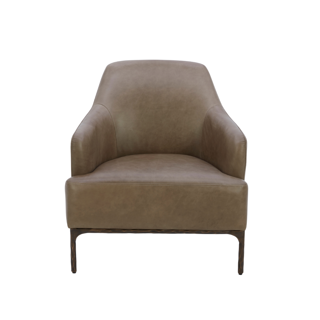 Exuma Lounge Chair - Concord Pewter Leather