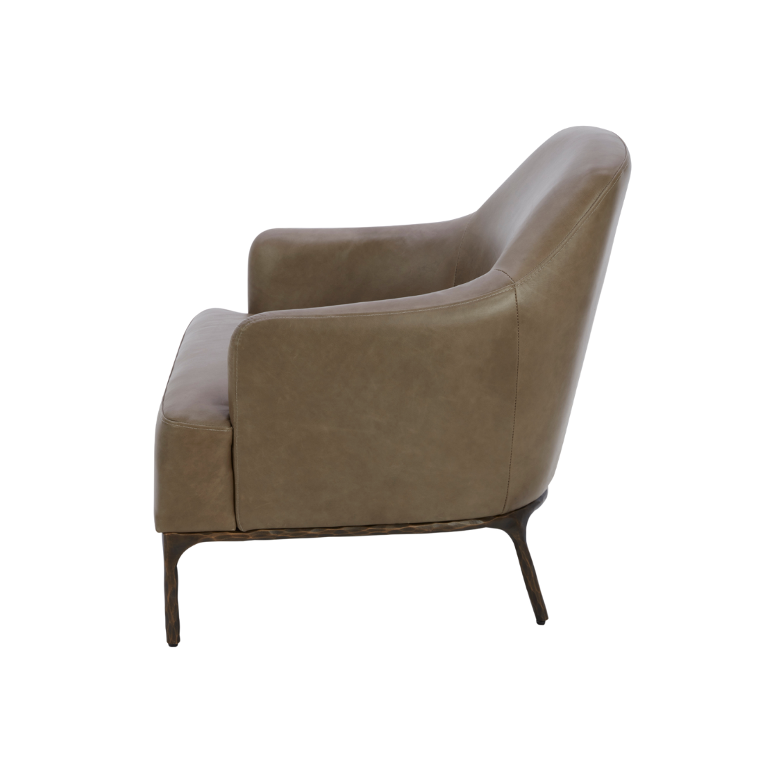 Exuma Lounge Chair - Concord Pewter Leather