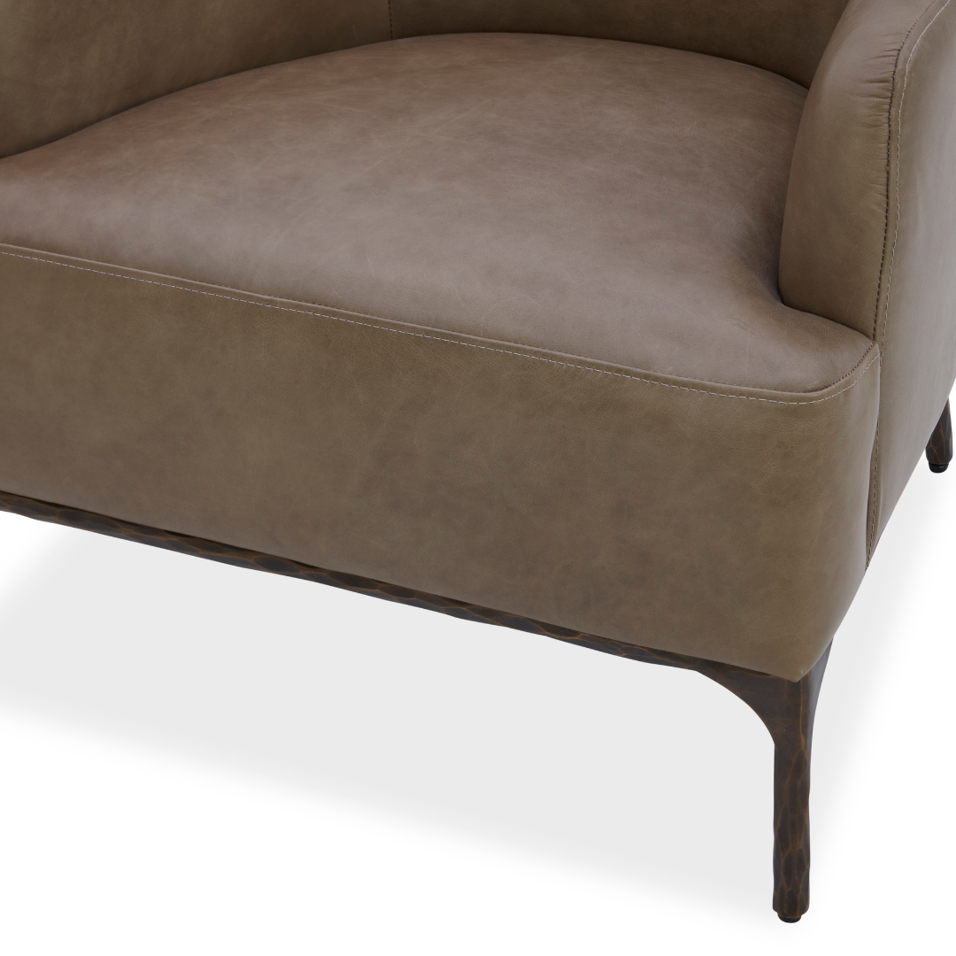 Exuma Lounge Chair - Concord Pewter Leather