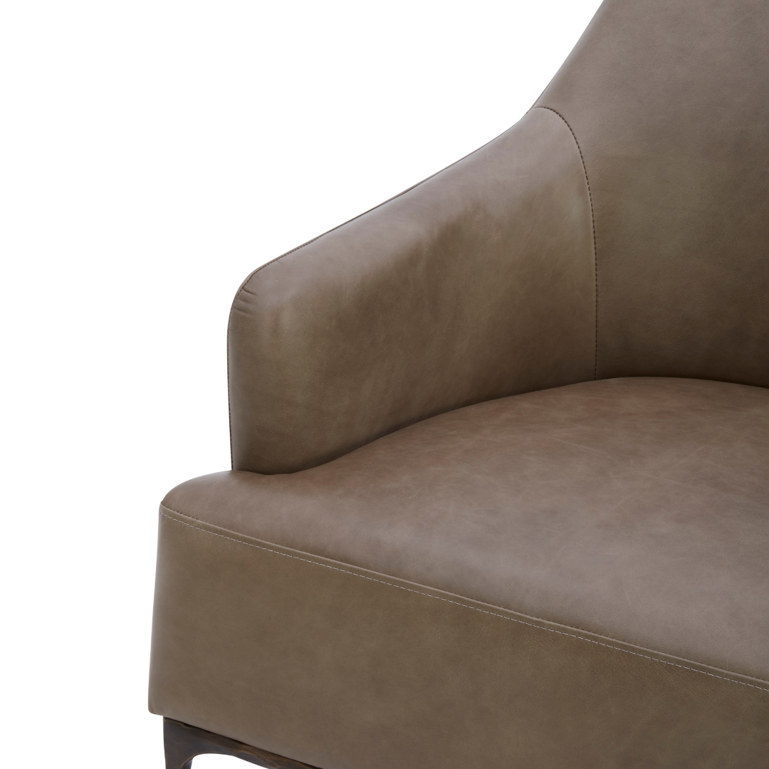 Exuma Lounge Chair - Concord Pewter Leather
