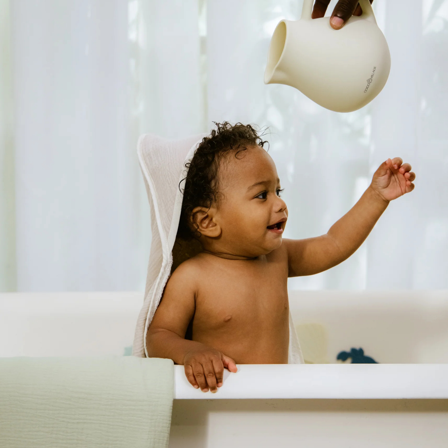 Kids Silicone Bath Rinse Jug - Cream Foam