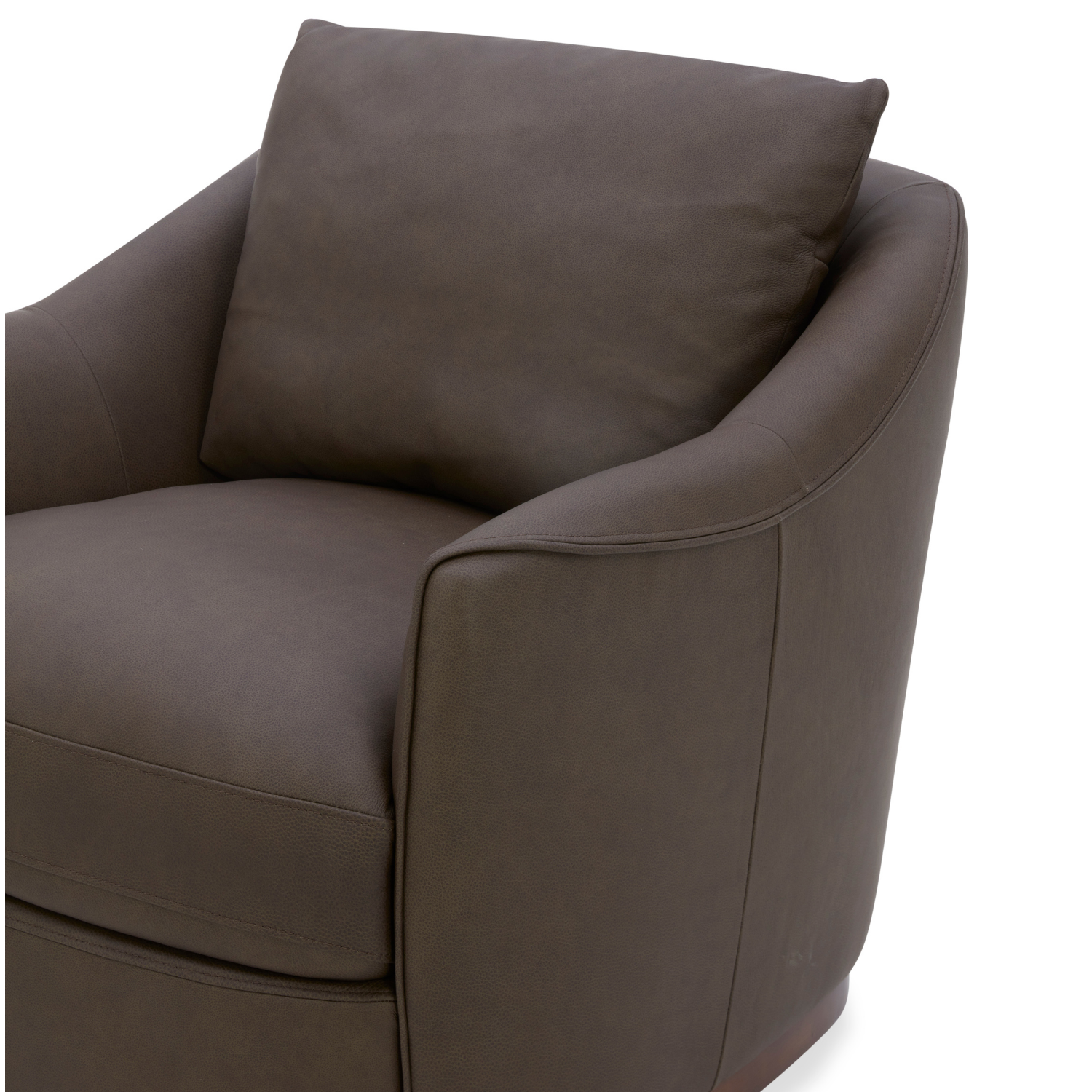 Camrose Swivel Lounge Chair - Isla Chocolate Leather