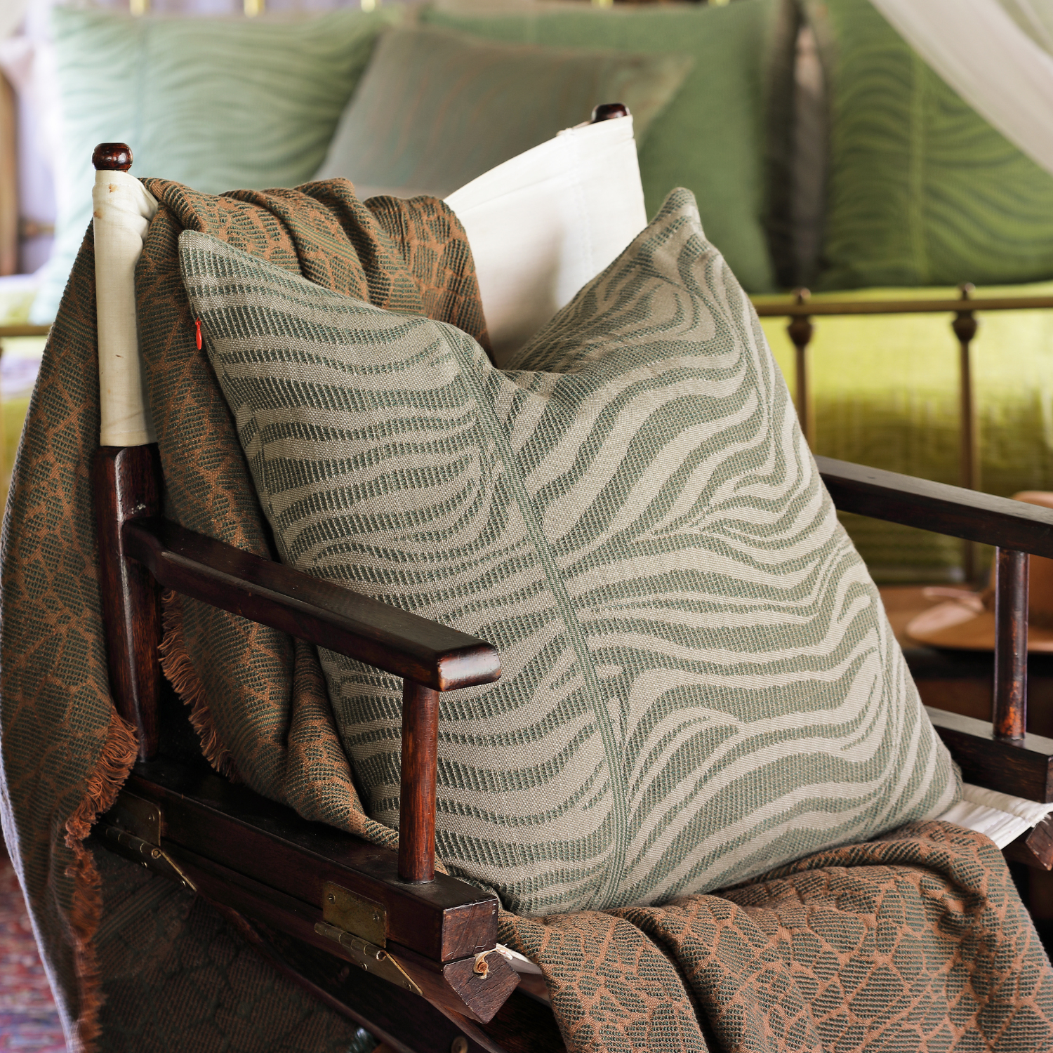 Zebra Mushroom Toss Pillow