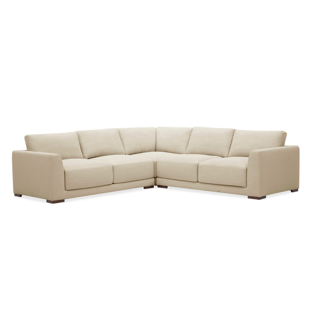 Moncton L-Shape Sectional - Crypton® Nomad Custard