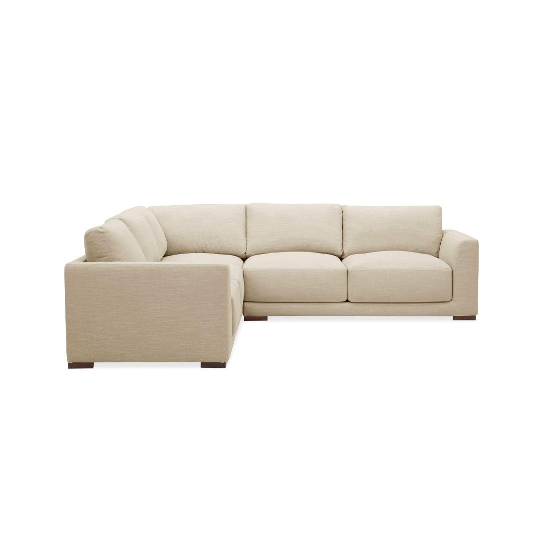 Moncton L-Shape Sectional - Crypton® Nomad Custard