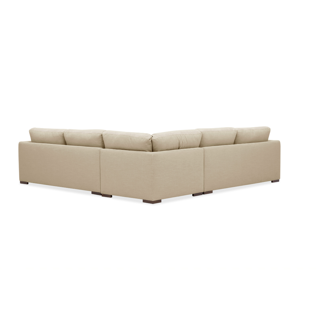 Moncton L-Shape Sectional - Crypton® Nomad Custard