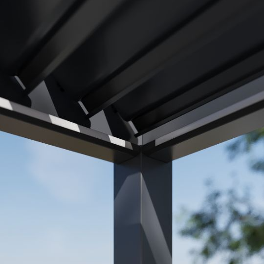 Ottawa Outdoor 13'x13' Concrete-Mounted Pergola