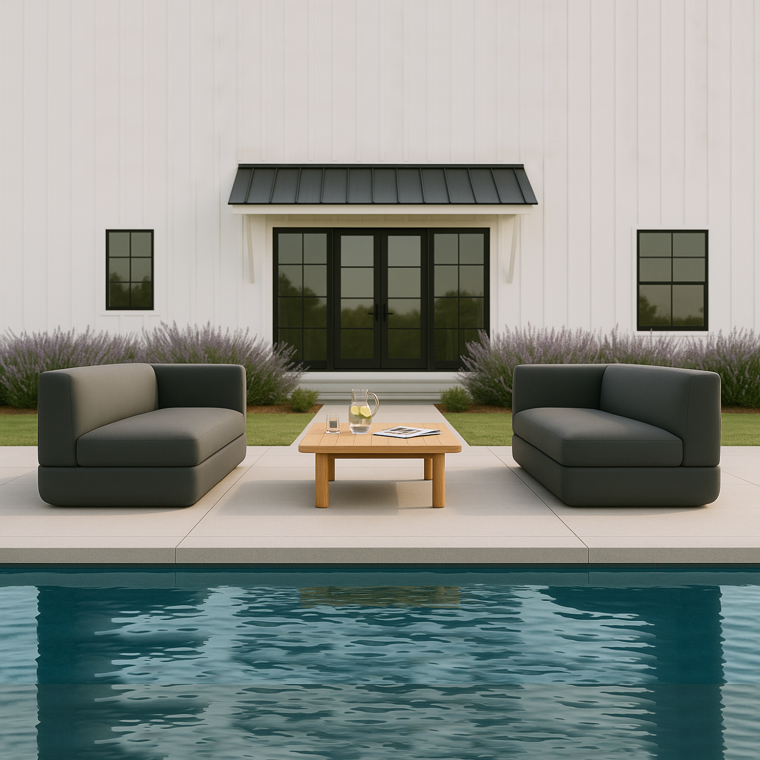 Cloud Charcoal Outdoor Sofa
