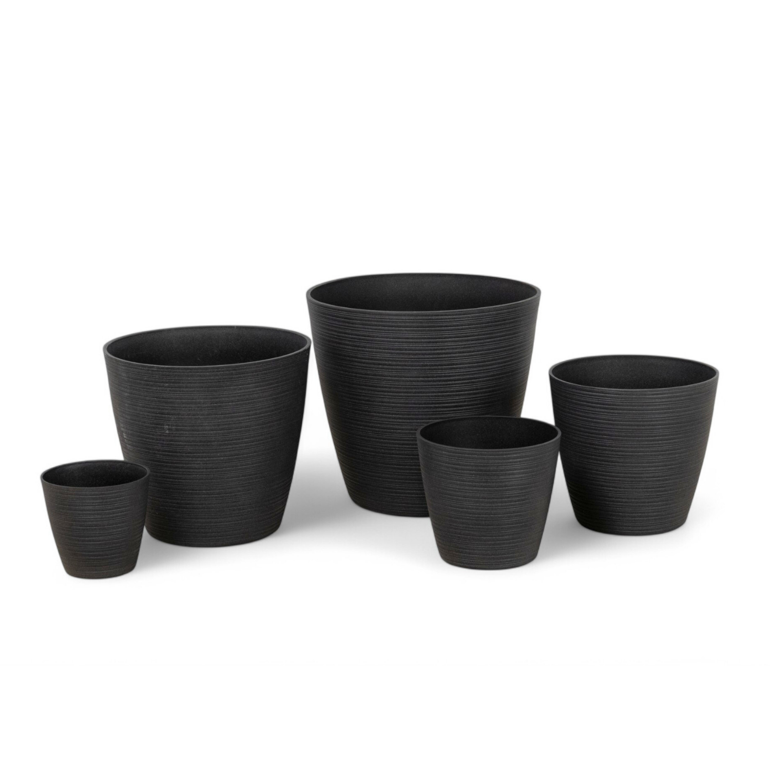 Orillia Slate Grey Indoor/Outdoor Tapered Planters
