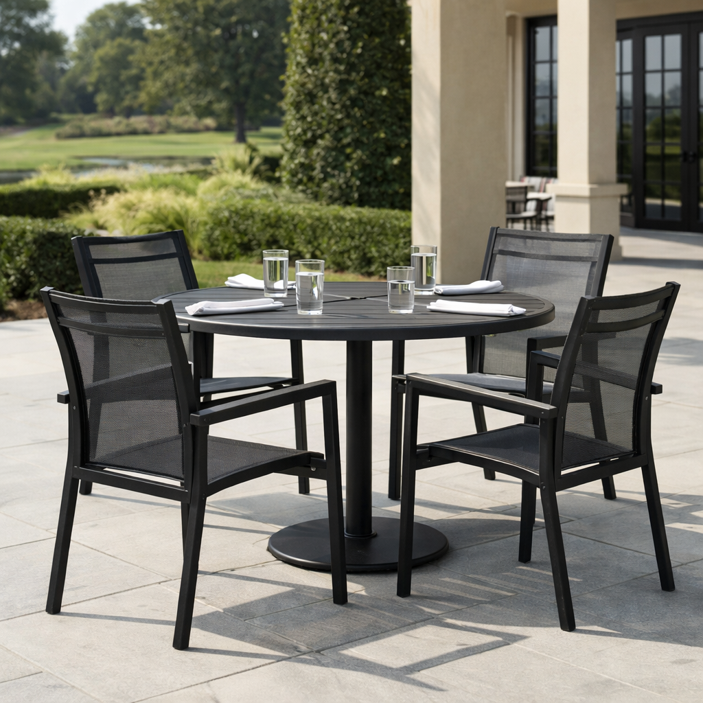 Metro Hi-Back Arm Chair - Black